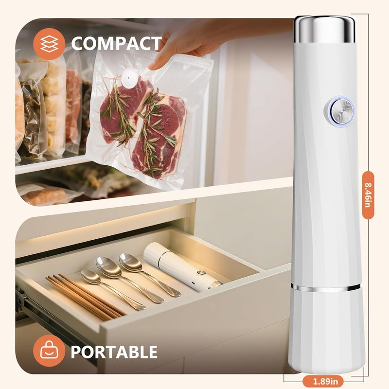 Kayiant Vacuum Sealer For Food (Compact Vacuum Sealers+ 30 Reusable Vacuum Bags), Powerful Handheld Vacuum Sealer for 10X Preservation & Fresh - Image 5